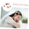 Beavorty 1set Bridal Hair Comb Elegant Floral Design Wedding Headdress Accessory for Brides and Bridesmaids Lightweight and Easy to Wear Hair Pin for Special Occasions view 3
