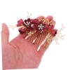 Beavorty 1set Bridal Hair Comb Elegant Floral Design Wedding Headdress Accessory for Brides and Bridesmaids Lightweight and Easy to Wear Hair Pin for Special Occasions view 4