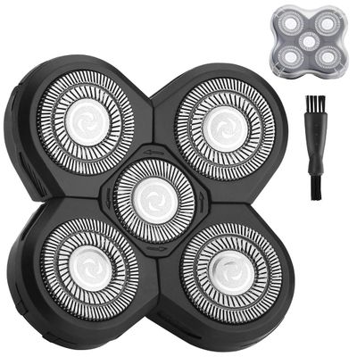 FOXSONIC Upgraded 5 Blades Shaver for Head shaver, 5D Men's Electric Shaver Replacement Heads for Many Main Brands Bald Men Head Shaver Blades