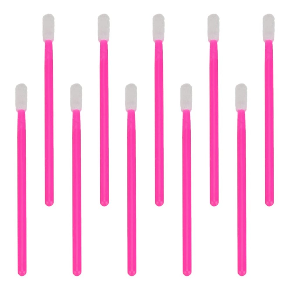 minkissy 100pcs Disposable Lip Brush Applicators Flexible Flat for Even Application of Lipstick and Liquid Cosmetics Makeup Tool for Beauty Enthusiasts
