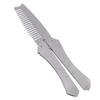 Beavorty Men's Folding Beard Comb Stainless Steel Static Design for Grooming Styling Portable Lightweight and Broken-resistant Tool for Home and Salon Use view 1
