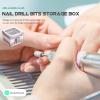 FOMIYES Box Grinding Head Storage Box Nail Drill Bit Container Train Case Nail Drill Bit Organizer Nail Drill Bits Makeup Case Nail File Bit Case Nail File Bit Stand Pvc Headgear Perfume view 2