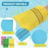 50 Pcs Korean Exfoliating Washcloth Large Size Mitt Scrub Exfoliating Body Scrubber Back and Body Bath Washcloth Reusable for Removing Dry, Green, Blue, Pink, Yellow view 3