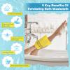 50 Pcs Korean Exfoliating Washcloth Large Size Mitt Scrub Exfoliating Body Scrubber Back and Body Bath Washcloth Reusable for Removing Dry, Green, Blue, Pink, Yellow view 4