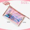 ANROLA 12 PCS Holographic Makeup Bags Clear PVC Makeup Bag Iridescent Cosmetic Pouch Portable Zippered Toiletry Bag Waterproof view 2