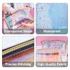 ANROLA 12 PCS Holographic Makeup Bags Clear PVC Makeup Bag Iridescent Cosmetic Pouch Portable Zippered Toiletry Bag Waterproof view 3