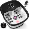 KNQZE Collapsible Foot Spa Bath with Heat, Remote Control, Temperature Control, Bubbles, Pumice Stone, Red Light, Timer, 16 Massage Roller Pedicure Foot Spa Foot Soaker for Soothe & Relax Tired Feet view 1