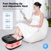 KNQZE Collapsible Foot Spa Bath with Heat, Remote Control, Temperature Control, Bubbles, Pumice Stone, Red Light, Timer, 16 Massage Roller Pedicure Foot Spa Foot Soaker for Soothe & Relax Tired Feet view 4