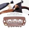 50pcs Snap Clips, Weft Clips Wig Clips, Wig Clips U Shape Metal Clips with Soft Rubber 6 Teeth Stainless Steel Material for Hair Extensions, Wig Hair Extensions(Light brown) view 3