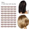 50pcs Snap Clips, Weft Clips Wig Clips, Wig Clips U Shape Metal Clips with Soft Rubber 6 Teeth Stainless Steel Material for Hair Extensions, Wig Hair Extensions(Light brown) view 4