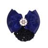 KALLORY Flight Attendant Hair Bow and Elegant Elastic Hair Clip for Office and Parties Comfortable Mesh Bun Holder for Women view 1