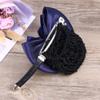 KALLORY Flight Attendant Hair Bow and Elegant Elastic Hair Clip for Office and Parties Comfortable Mesh Bun Holder for Women view 2