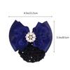 KALLORY Flight Attendant Hair Bow and Elegant Elastic Hair Clip for Office and Parties Comfortable Mesh Bun Holder for Women view 3