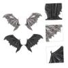 2 Pairs Halloween Bat Hair Clips Bat Wings Hair Clips Alloy Gothic Hair Pins Devil Wings Hair Barrettes Hair Accessories for Women Girls Halloween Cosplay Party (Random Style) view 2