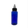 Natural Farms 2 oz Blue Cosmo Plastic Bottles -12 Pack Empty Bottle Refillable - BPA Free - Essential Oils - Aromatherapy | Black/Natural Twist Top Cap - Made in the USA view 2