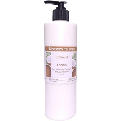 Blossom to Bath Coconut Lotion (16 ounce) - Phthalate Free Fragrance - Absorbs Quickly with a Bold Tropical Scent
