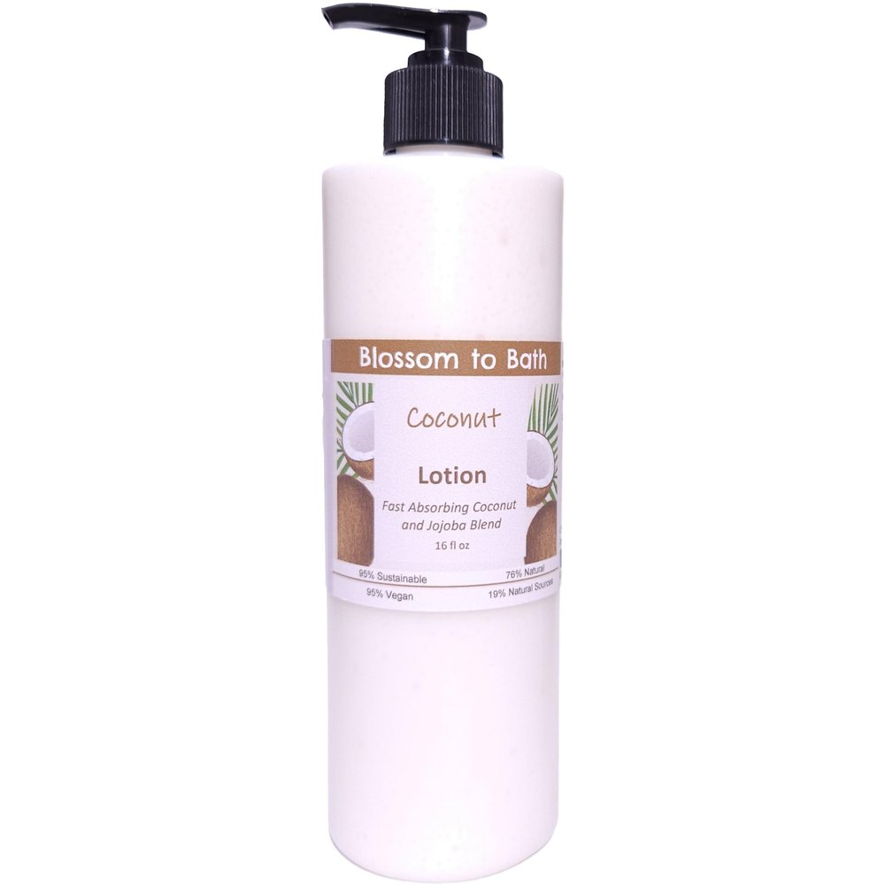 Blossom to Bath Coconut Lotion (16 ounce) - Phthalate Free Fragrance - Absorbs Quickly with a Bold Tropical Scent