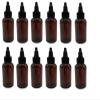 Natural Farms 2 oz Amber Boston Plastic Bottles -12 Pack Empty Bottle Refillable - BPA Free - Essential Oils - Aromatherapy | Black Twist Top Cap - Made in the USA view 1