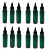 Natural Farms 2 oz Green Cosmo Plastic Bottles -12 Pack Empty Bottle Refillable - BPA Free - Essential Oils - Aromatherapy | Black Twist Top Cap - Made in the USA view 1