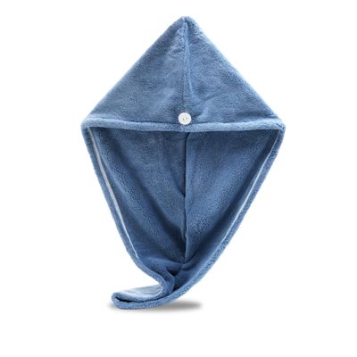 Exec-U-Gift Microfiber Hair Towel Wrap, Super Absorbent Twist Turban Dry Hair Cap with Button Fasten