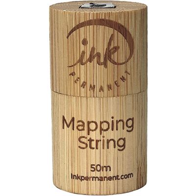 Ink Permanent [Large 50 Meters - 165 Feet] Premium White Bamboo Pre-Inked Mapping String Fine Thread Pre-Inked Microblading String for Brow Mapping for Permanent Makeup, Eyebrow Shaping