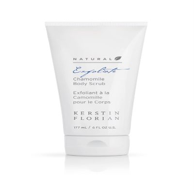 Kerstin Florian Natural Chamomile Body Scrub | Exfoliating Body Wash for Smooth Skin | Gentle Buffing Grains Reveal Skin's Natural Glow | Organic Bath and Shower Skincare | 6 fl oz
