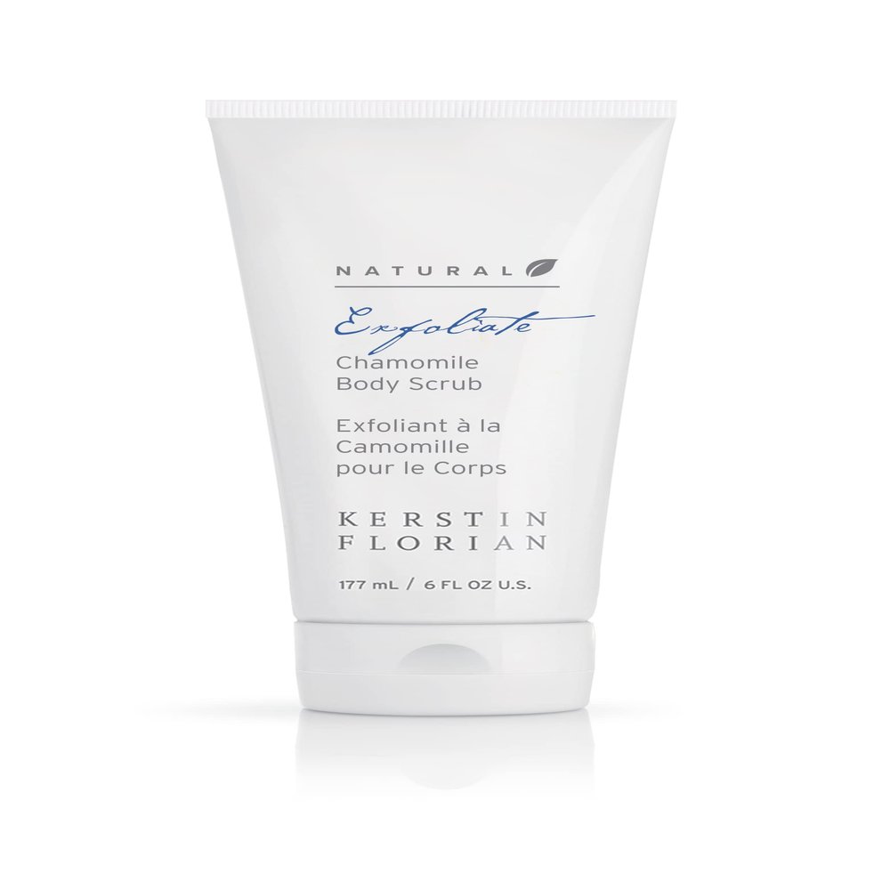 Kerstin Florian Natural Chamomile Body Scrub | Exfoliating Body Wash for Smooth Skin | Gentle Buffing Grains Reveal Skin's Natural Glow | Organic Bath and Shower Skincare | 6 fl oz