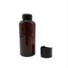 Natural Farms 2 oz Amber Cosmo Plastic Bottles -12 Pack Empty Bottle Refillable - BPA Free - Essential Oils - Aromatherapy | Black Press Down Disc Cap - Made in the USA view 3