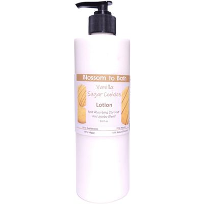 Blossom to Bath Vanilla Sugar Cookies Lotion (16 ounce) - Signature Fragrance - Absorbs Quickly with a Mouth Watering Bakery Scent