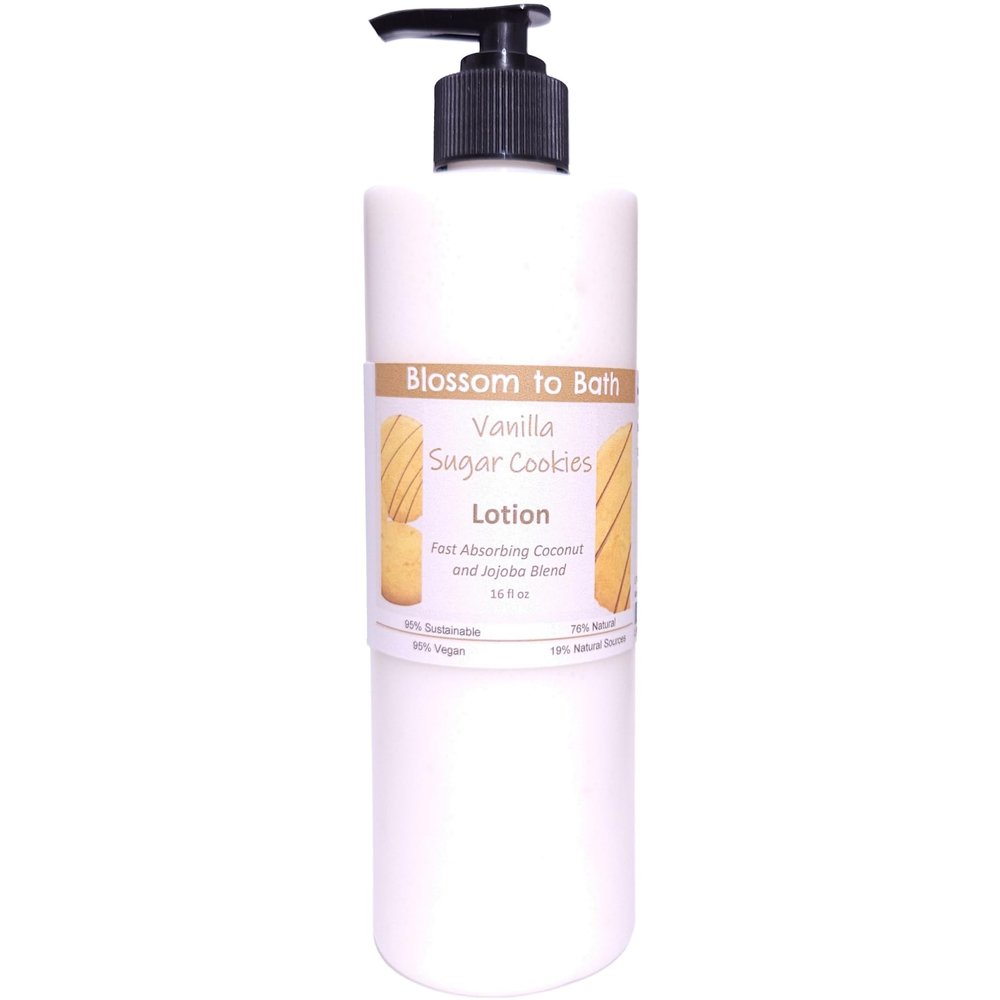 Blossom to Bath Vanilla Sugar Cookies Lotion (16 ounce) - Signature Fragrance - Absorbs Quickly with a Mouth Watering Bakery Scent