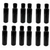 Natural Farms 2 oz Black Cosmo Plastic Bottles -12 Pack Empty Bottle Refillable - BPA Free - Essential Oils - Aromatherapy | Black Flip Top Snap Cap - Made in the USA view 1