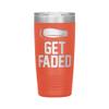 Get Faded Tumbler - Barber Tumbler - Barber Gift - 20oz Insulated Engraved Stainless Steel Barber Cup Coral view 1