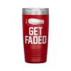 Get Faded Tumbler - Barber Tumbler - Barber Gift - 20oz Insulated Engraved Stainless Steel Barber Cup Red view 1