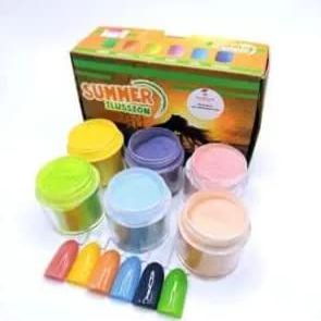 Fantasy Nails Summer Illusion Acrylic Collection 6jars 7grms