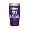 Get Faded Tumbler - Barber Tumbler - Barber Gift - 20oz Insulated Engraved Stainless Steel Barber Cup Purple view 1