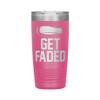 Get Faded Tumbler - Barber Tumbler - Barber Gift - 20oz Insulated Engraved Stainless Steel Barber Cup Pink view 1