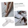 Cabilock 10 Pairs of Linen Non Slip Disposable Guest Slippers for Hotels and Home Use Comfortable Indoor Slippers and for Men and Women view 2