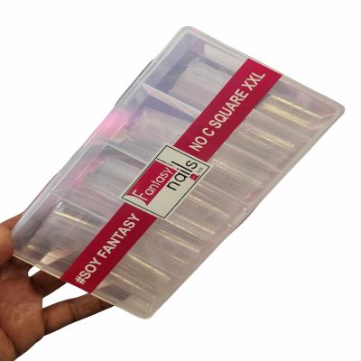 Fantasy Nails Square XXL Tips clear color 500pcs count 1-10 size