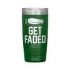 Get Faded Tumbler - Barber Tumbler - Barber Gift - 20oz Insulated Engraved Stainless Steel Barber Cup Green view 1