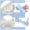 3 Pieces Towel Headbands for Women Makeup Headband for Washing Face Makeup Spa Headband, Microfiber Bowtie Shower Headband for Women(Light Orange, Blue, White) view 3