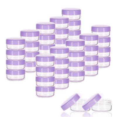 BPA Free 3 ML Mini Containers with Lids - Tiny Sample Jars for Makeup, Lotion, Eye Shadow, Powder