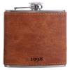 EURYNOME Men's Toiletry Bag and Flask/Leather and Canvas Travel Toiletry Bag Dopp Kit for Men, Groomsmen Gifts view 2