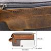EURYNOME Men's Toiletry Bag and Flask/Leather and Canvas Travel Toiletry Bag Dopp Kit for Men, Groomsmen Gifts view 3