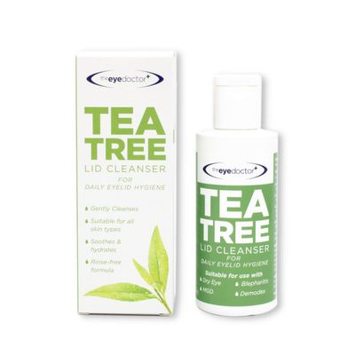 The Eye Doctor Tea Tree Lid Cleanser 100ml  Daily Eyelid Hygiene Remove Debris & Make-up Eyelid Eyelashes  For Sensitive Eyes  Contains Tea Tree Oil Argan Oil Coconut Oil & Micellar Water