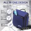 Extra Large (11.8x11.8x4) Hanging Travel Toiletry Bag for Men and Women - Cosmetic Travel Bag With Shoulder Strap - Waterproof Hygiene Bag with Metal Swivel Hook and 19 Compartments for Toiletries view 3