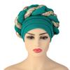 African Headwrap Turbans Headband Auto Gele Headtie Already Made African Aats for Women 1Set by MSB Fabric co.1628 view 1