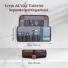 Estour Toiletry Bag for Men, Travel Essentials Travel Toiletry Bag, Water-Resistant Compact Bathroom Roll Organizer for Hygiene, Shaving kit, Gifts for men (1.Chic Brown(PU Leather)) view 2