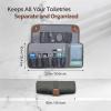 Estour Toiletry Bag for Men, Travel Essentials Travel Toiletry Bag, Water-Resistant Compact Bathroom Roll Organizer for Hygiene, Shaving kit, Gifts for men (5.Mystery Gray(Polyster)) view 3