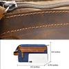 EURYNOME Men's Toiletry Bag and Flask/Leather and Canvas Travel Toiletry Bag Dopp Kit for Men, Groomsmen Gifts view 4