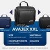 Extra Large (11.8x11.8x4) Hanging Travel Toiletry Bag for Men and Women - Cosmetic Travel Bag With Shoulder Strap - Waterproof Hygiene Bag with Metal Swivel Hook and 19 Compartments for Toiletries view 2